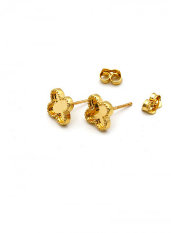 18 Karat Gold Mirror Earrings