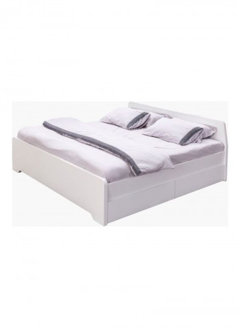 Queen Size Bed White 150 x 200cm