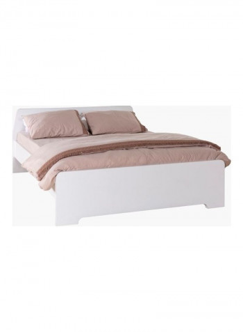 Queen Size Bed White 150 x 200cm