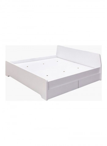 Queen Size Bed White 150 x 200cm