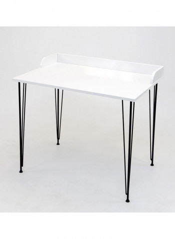 Study Table With Chair Black/White 68x99x3cm
