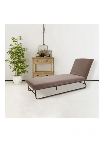 Coronel Chaise Lounge Brown 78 x 76 x 178cm