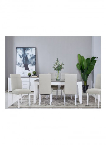 Sydney 6 Seater Dining Table White
