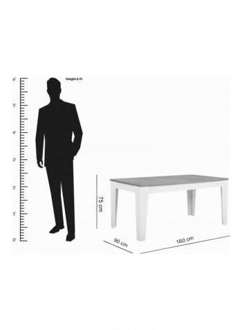 Sydney 6 Seater Dining Table White