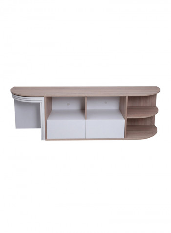 2-Drawer And 3-Nesting Tables Tv Unit For Up To 65 Inches Multicolour 200centimeter