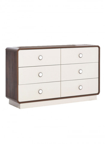 6-Drawer Master Dresser Without Mirror Multicolour 140 x 85 x 41centimeter