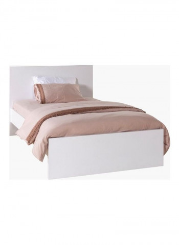 Twin Bed White 120 x 200cm