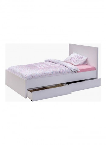 Twin Bed White 120 x 200cm