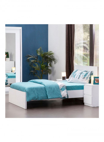 Twin Bed White 120 x 200cm
