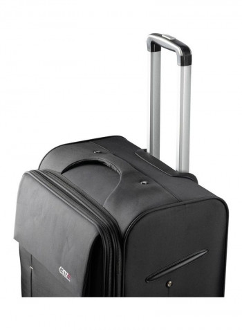 3-Piece Drift Expandable Softside Luggage Trolley Set Black