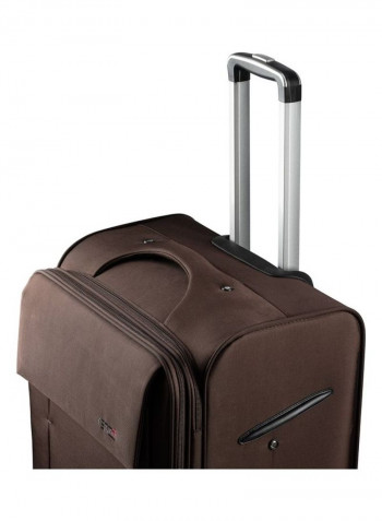 3-Piece Drift Expandable Softside Luggage Trolley Set Brown