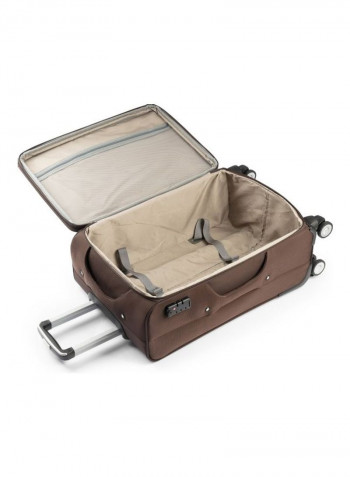 3-Piece Drift Expandable Softside Luggage Trolley Set Brown