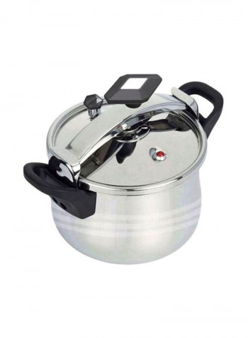 Stainless Steel Pressure Cooker Silver/Black 40L