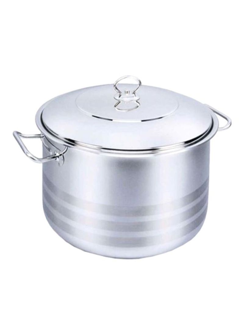 Casserole Pot With Lid Silver 33x50cm