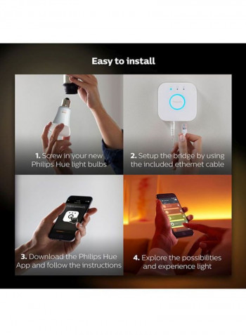 Hue LED Bluetooth Smart Bulb Starter Kit White