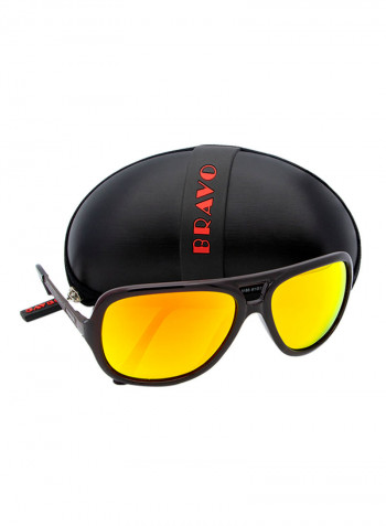 Men's Rimmed Square Sunglasses - Lens Size: 61 mm