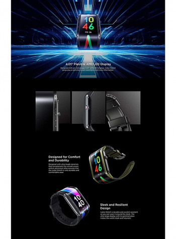 SmartWatch Flexible Amoled Display With eSIM Black