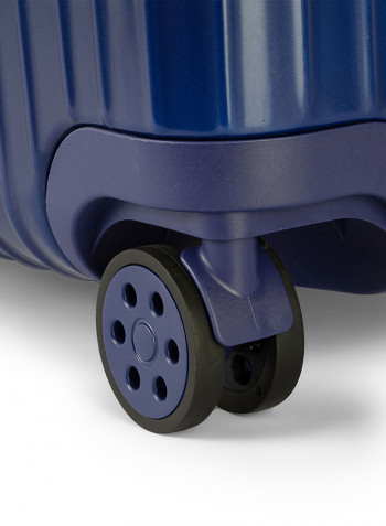 2-Piece Pebble Aluminium Frame Ultra-Light Hardside Expandable Built-In TSA Lock Zipperless Luggage With Spinner Wheels Blue