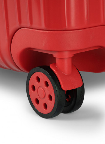 2-Piece Pebble Aluminium Frame Ultra-Light Hardside Expandable Built-In TSA Lock Zipperless Luggage With Spinner Wheels Red