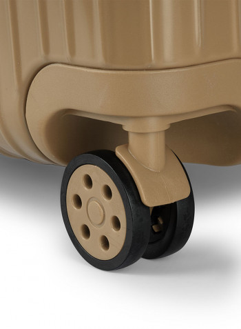 2-Piece Pebble Aluminium Frame Ultra-Light Hardside Expandable Built-In TSA Lock Zipperless Luggage With Spinner Wheels Titanium Gold
