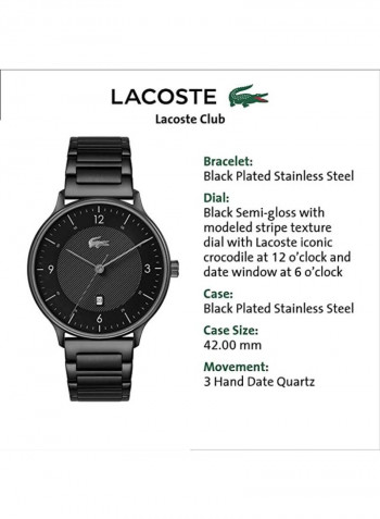 Men's Club Stainless Steel Analog Watch 2011119