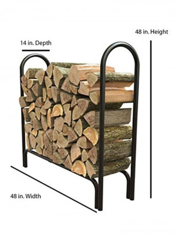 Outdoor Log Rack Black