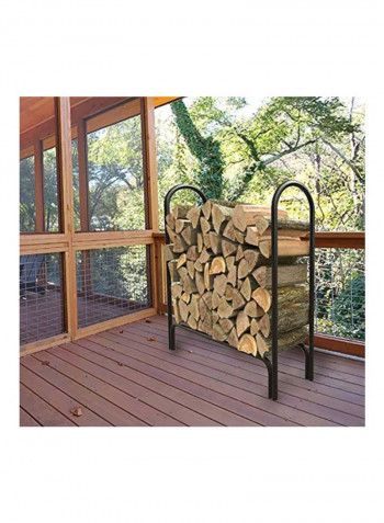 Outdoor Log Rack Black