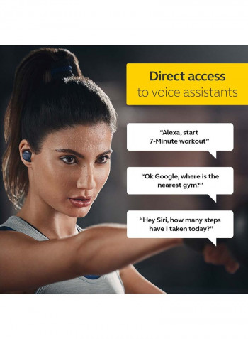 Jabra Elite Active 75t Earbuds - Active Noise Cancelling True Wireless Sports Earphones with Long Battery Life For Calls and Music - Navy