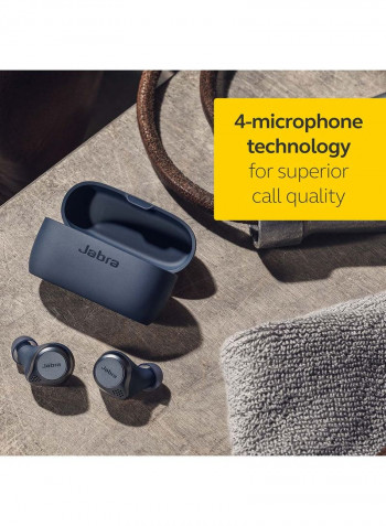 Jabra Elite Active 75t Earbuds - Active Noise Cancelling True Wireless Sports Earphones with Long Battery Life For Calls and Music - Navy