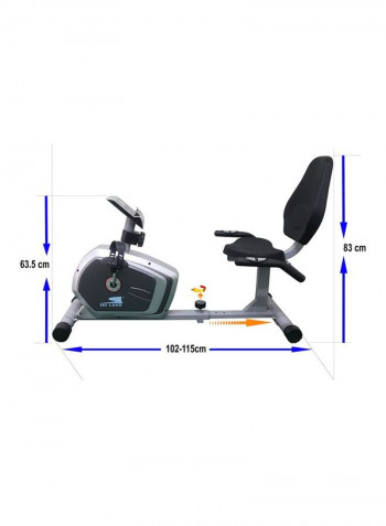 Magnetic Recumbent Bike 79x28.5x67.5cm