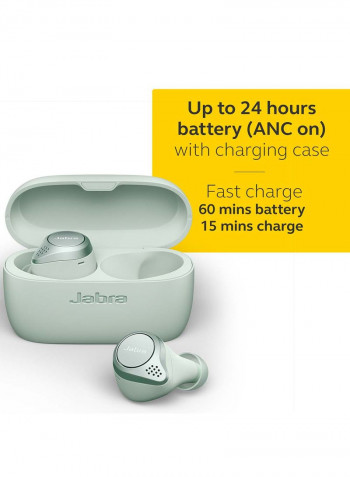 Jabra Elite Active 75t Earbuds - Active Noise Cancelling True Wireless Sports Earphones with Long Battery Life for Calls and Music - Mint