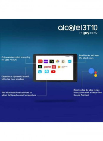3T 10 Tablet 10-Inch,32GB, 3GB RAM, Wi-Fi, 4G LTE Prime Black