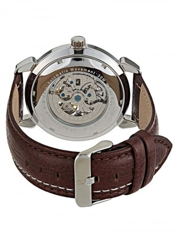 Men's Leather Analog Watch LA1717WWO