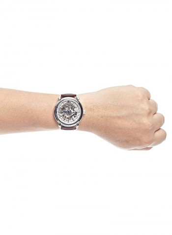 Men's Leather Analog Watch LA1717WWO
