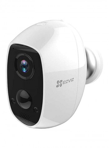 Wire-Free Battery-Powered Security Camera White 21.5x11.85x13cm