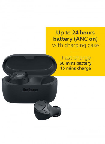 Jabra Elite Active 75t Earbuds - Active Noise Cancelling True Wireless Sports Earphones with Long Battery Life for Calls and Music - Gray