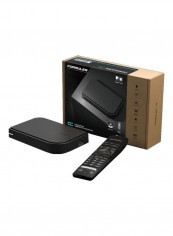 2GB RAM 16GB ROM 4K UHD Hybrid Android IPTV Box With DVB-C Connection CC Black