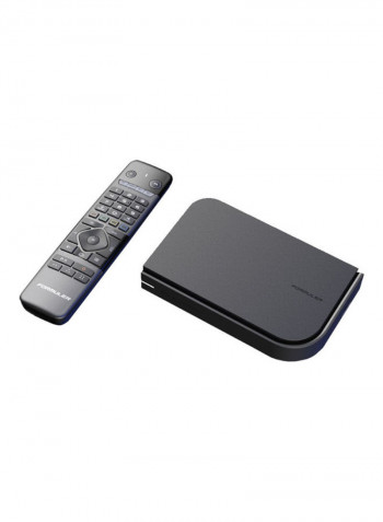 2GB RAM 16GB ROM 4K UHD Hybrid Android IPTV Box With DVB-C Connection CC Black