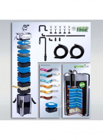 Cristalprofi Greenline Uk-Plug Grey/Black 18x20x40cm