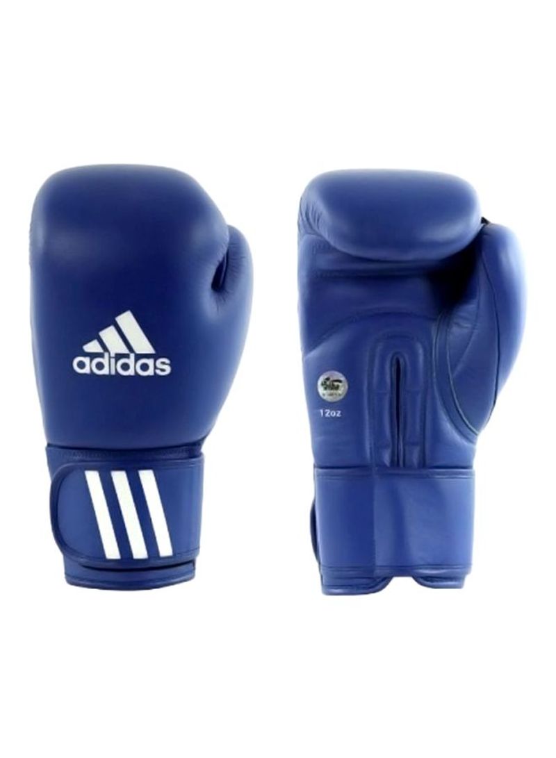 Pair Of Aiba Boxing Gloves Blue/White 12ounce
