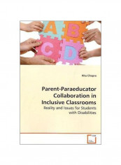 Parent-Paraeducator Collaboration In Inclusive Classrooms Paperback