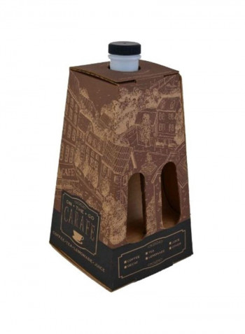 Pack Of 16 Printed Beverage Catering Carafe Brown/Black 10x5.6x5.6inch