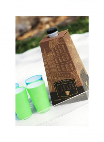 Pack Of 16 Printed Beverage Catering Carafe Brown/Black 10x5.6x5.6inch