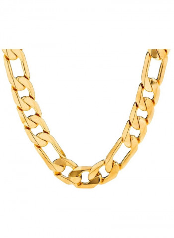 Yellow Gold Plated Bronze Chain Necklace