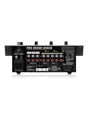 3-Channel DJ Mixer With BPM Counter And VCA Control DX626 White/Black