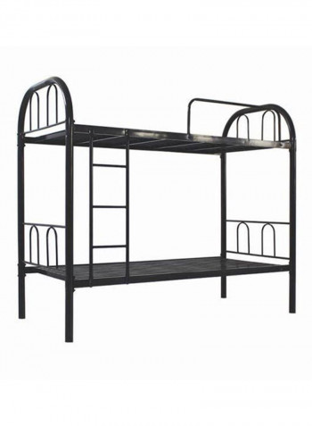 Metallic Bunk Bed With Mattress Black