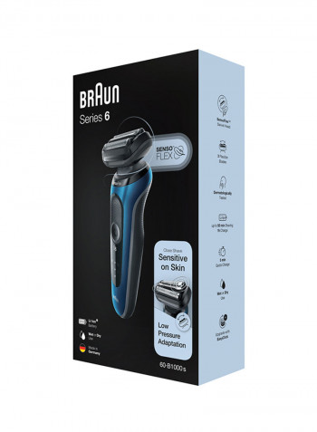 Series 6 SensoFlex Electric Shaver Blue 13.5 x 6.5 x 25cm
