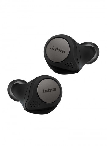 Jabra Elite Active 75t Earbuds - Active Noise Cancelling True Wireless Sports Earphones with Long Battery Life for Calls and Music - Titanium Black