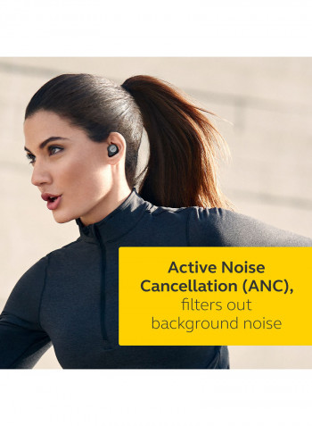 Jabra Elite Active 75t Earbuds - Active Noise Cancelling True Wireless Sports Earphones with Long Battery Life for Calls and Music - Titanium Black