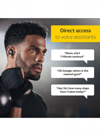 Jabra Elite Active 75t Earbuds - Active Noise Cancelling True Wireless Sports Earphones with Long Battery Life for Calls and Music - Titanium Black